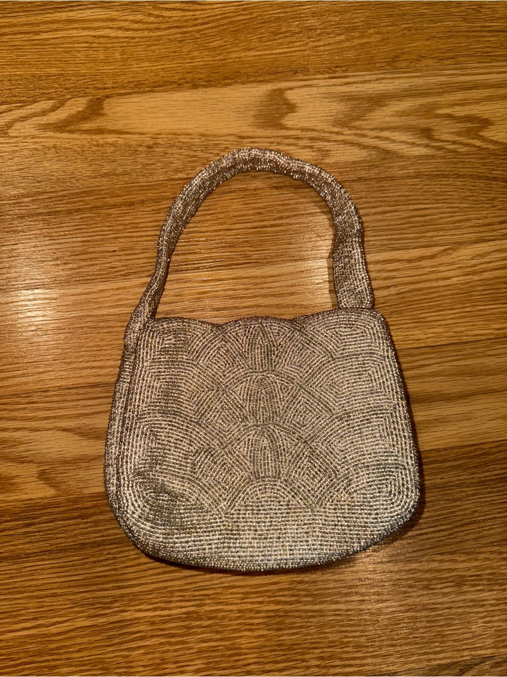 Vintage Walborg Silver Beaded Evening Bag